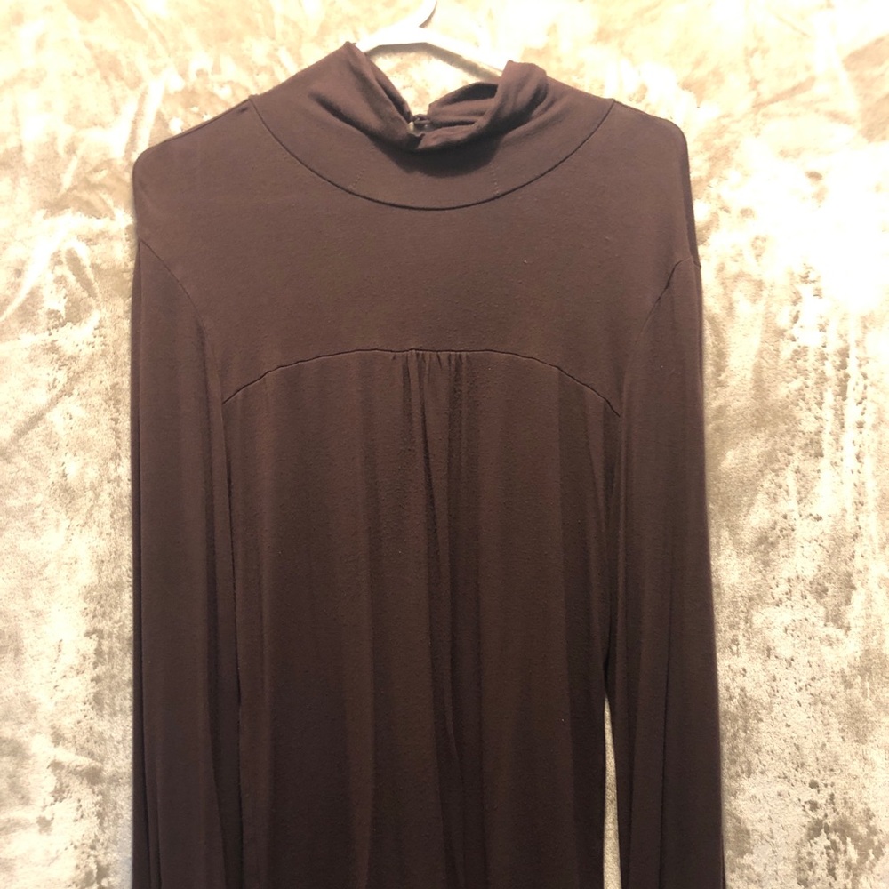Darkish Brown Carole Little Turtleneck, Size XL